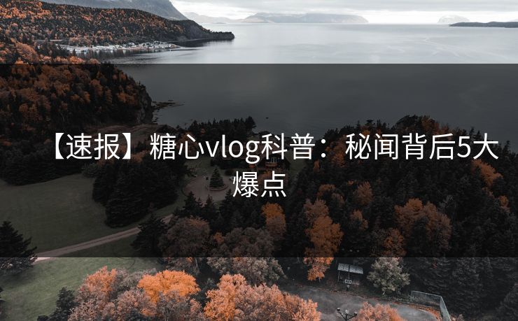 【速报】糖心vlog科普:秘闻背后5大爆点 第1张 【速报】糖心vlog科普:秘闻背后5大爆点 第1张